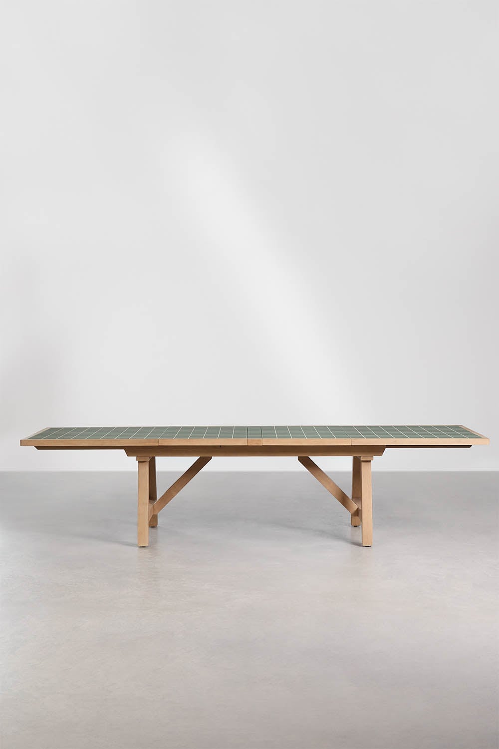 Mesa de jardín rectangular 200-260-320x100 cm extensible en madera de acacia Dubai, imagen de galer&iacute;a 4