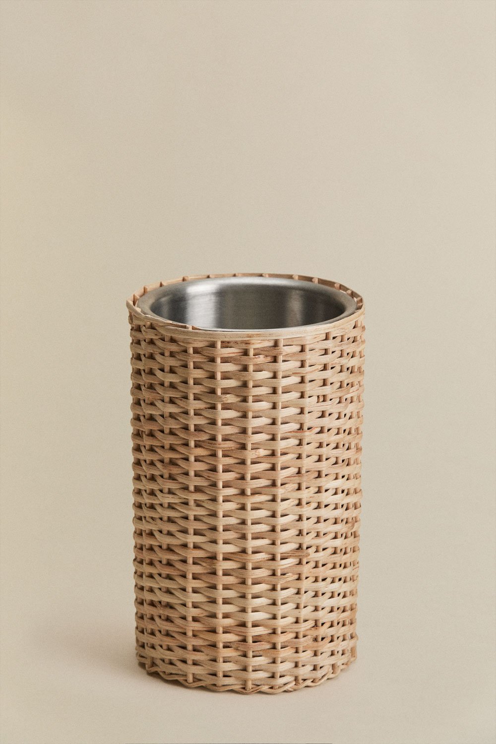 Enfriador de botellas en acero inoxidable y bambú Dakomi , imagen de galer&iacute;a 3