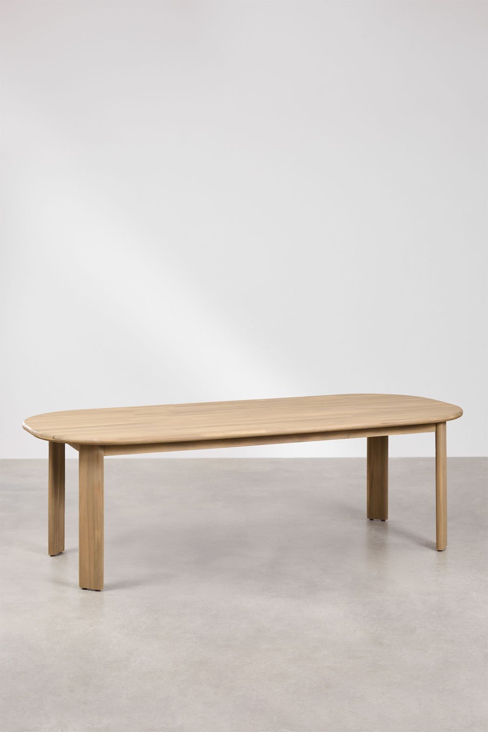 Mesa de jardín ovalada 240x100 cm en madera de acacia Uleno, imagen de galer&iacute;a 3