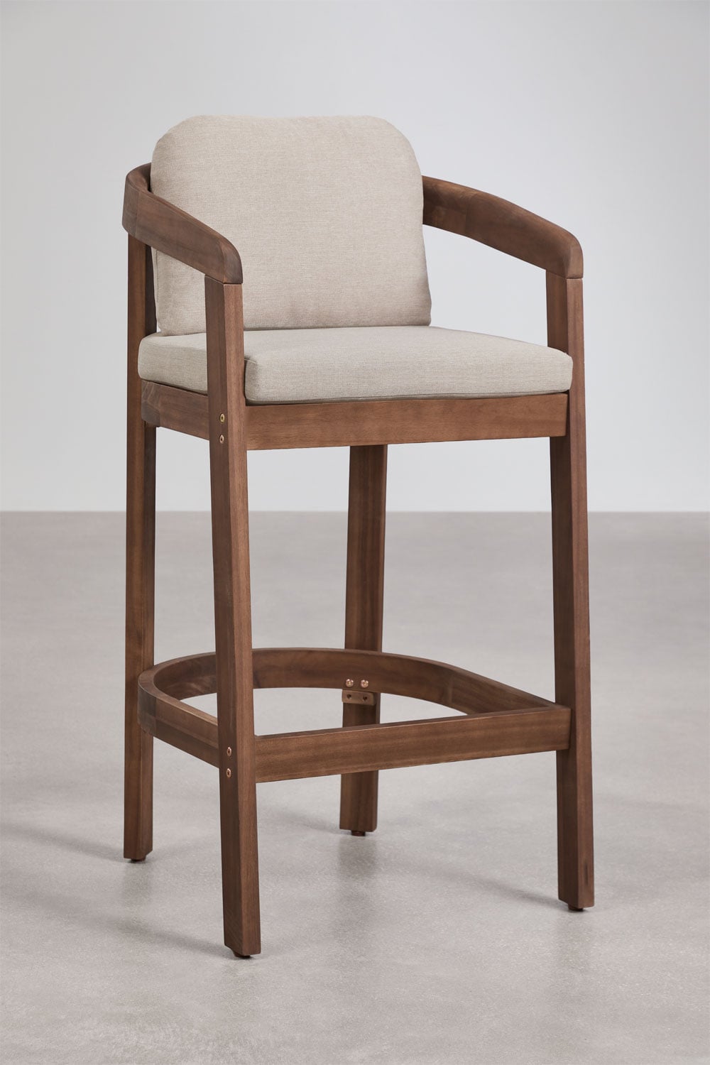 Taburete alto en madera de acacia Uleno, imagen de galer&iacute;a 1