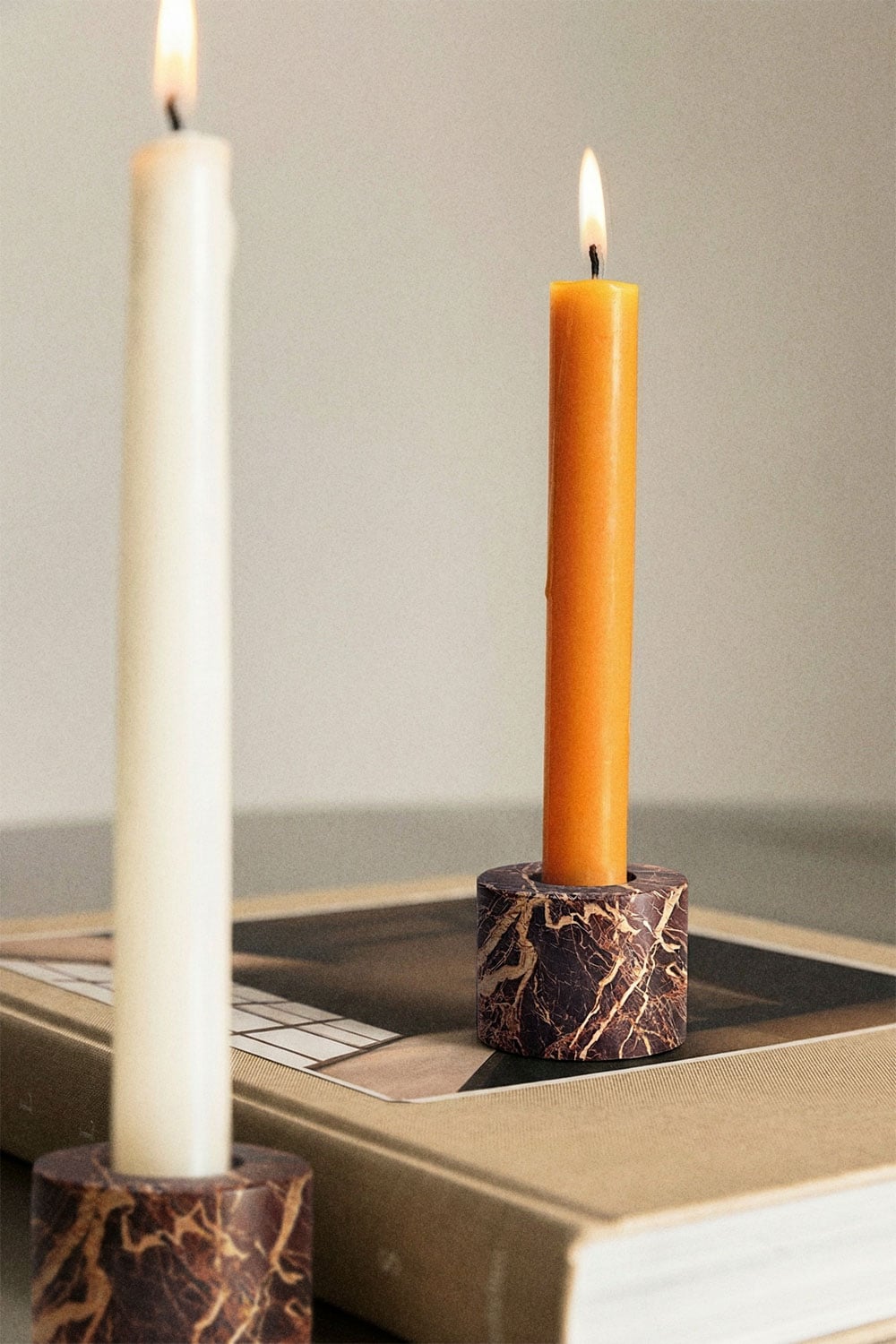 Pack de 2 candelabros en piedra natural Seravento, imagen de galer&iacute;a 1