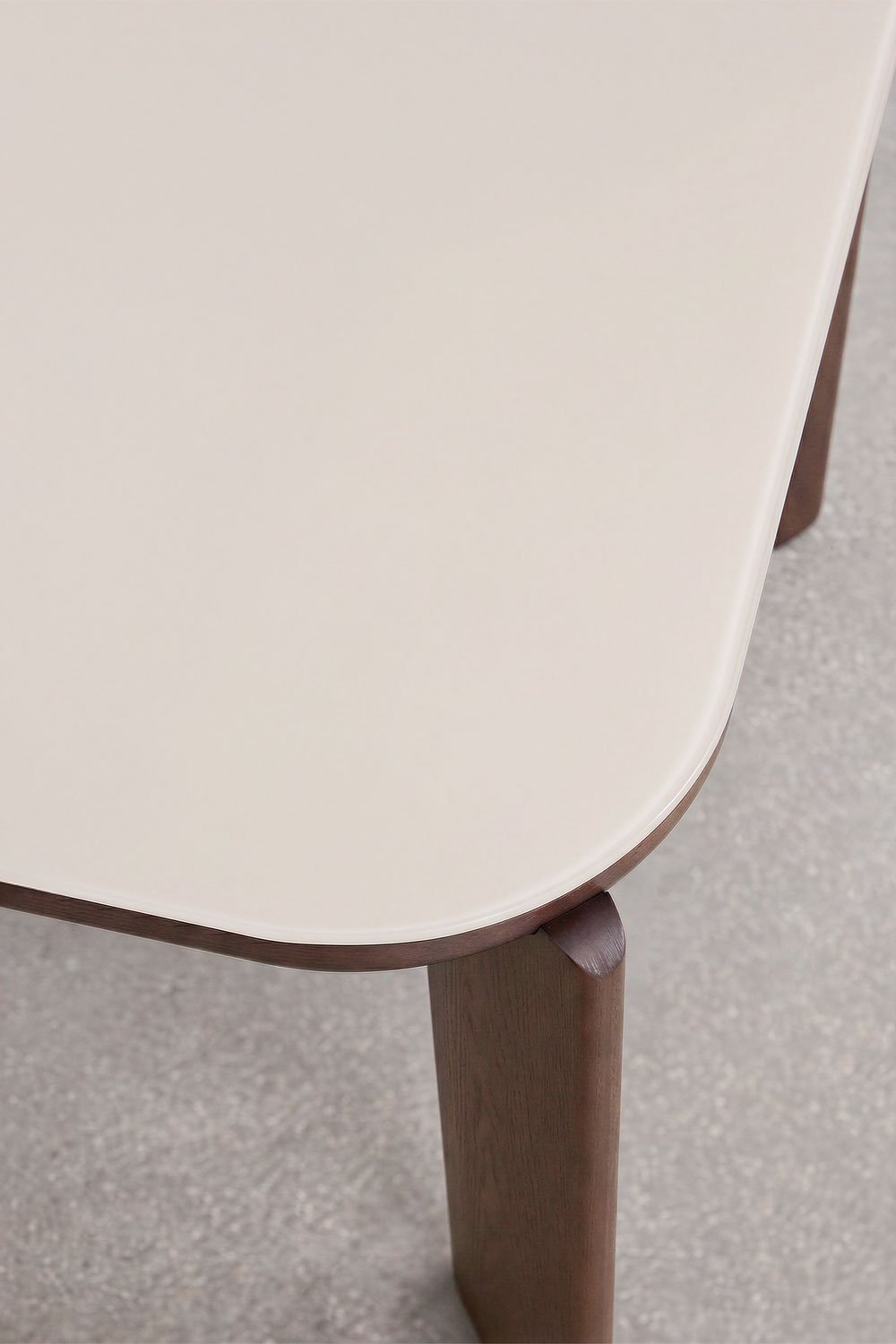 Mesa de comedor rectangular 200x100 cm en vidrio templado y MDF Nilea, imagen de galer&iacute;a 6