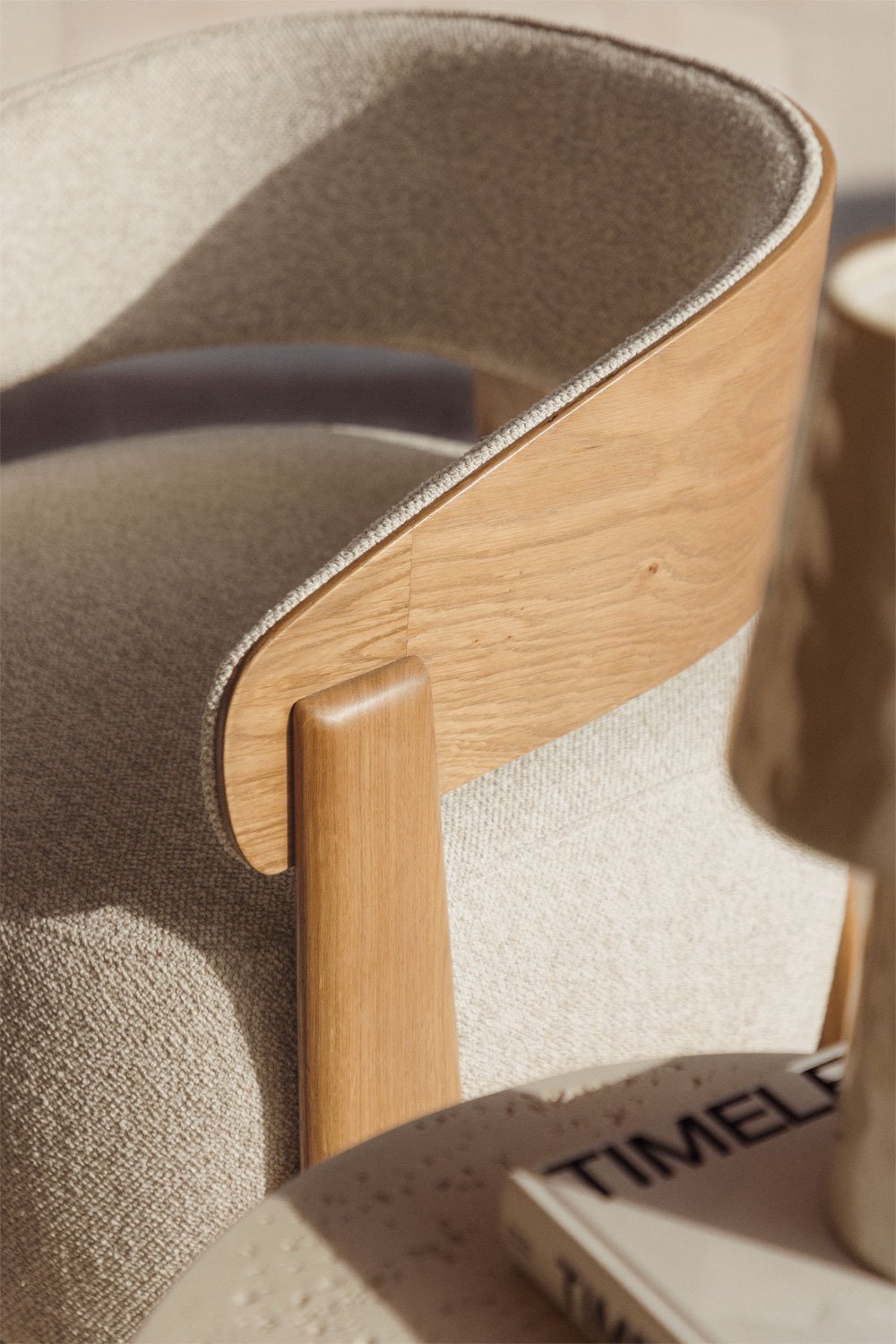 Sillón en madera de roble tapizado Olea , imagen de galer&iacute;a 2