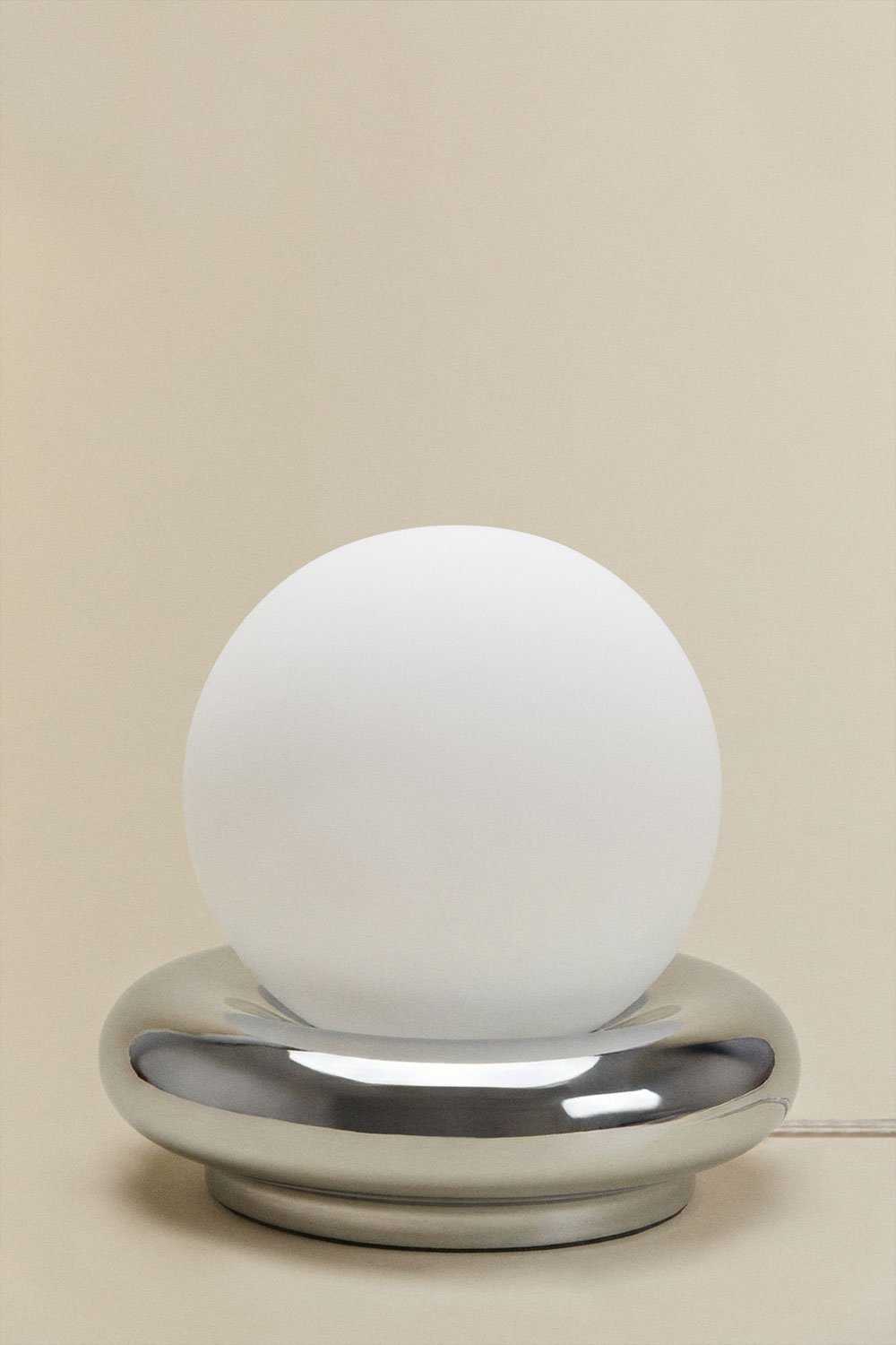 Lámpara de mesa en cerámica con bola de cristal Kryx, imagen de galer&iacute;a 1