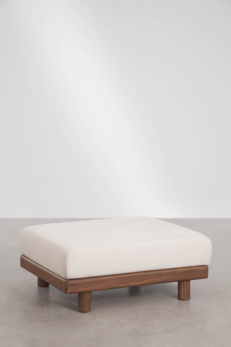 Puff de jardín 100x80 cm en acacia Edrien