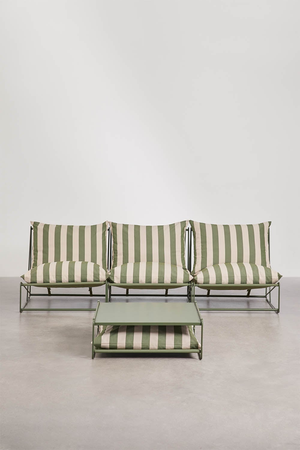 Conjunto de jardín con sofá modular de 3 piezas y mesa auxiliar convertible Amaro, imagen de galer&iacute;a 5