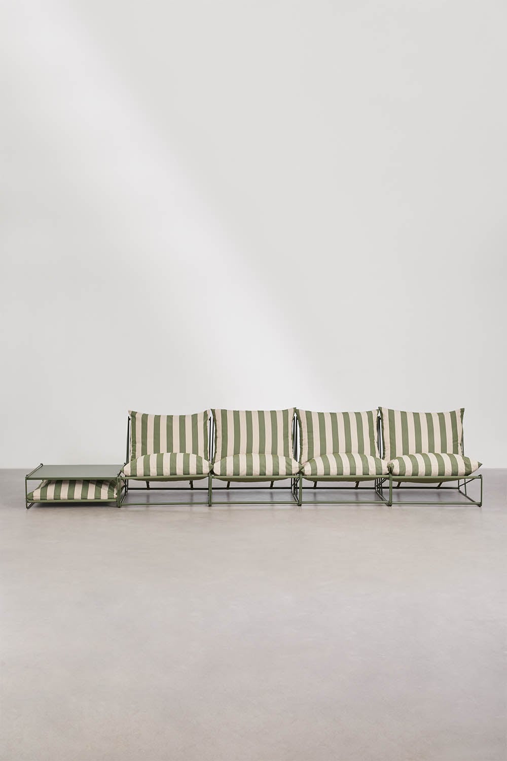 Conjunto de jardín con sofá modular de 4 piezas y mesa auxiliar convertible Amaro, imagen de galer&iacute;a 3