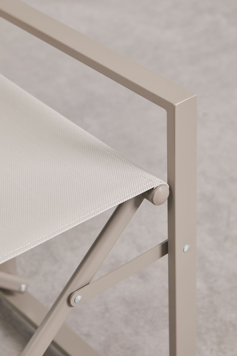 Silla de director plegable de jardín en acero Zurena, imagen de galer&iacute;a 5