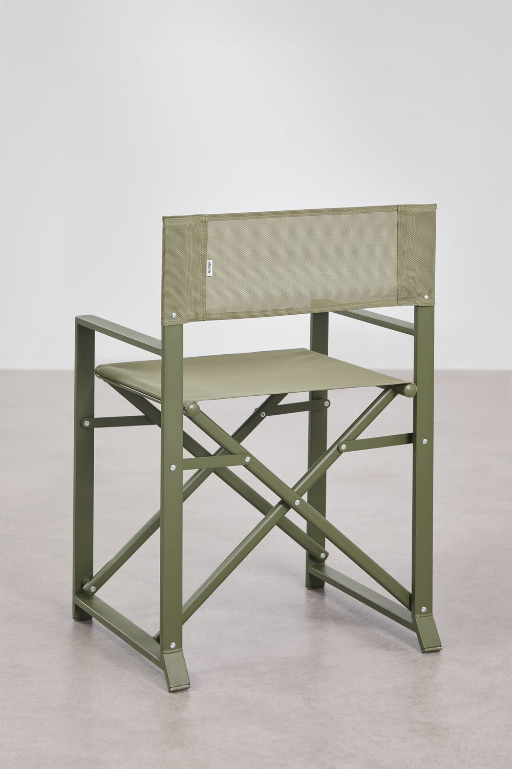 Silla de director plegable de jardín en acero Zurena, imagen de galer&iacute;a 3