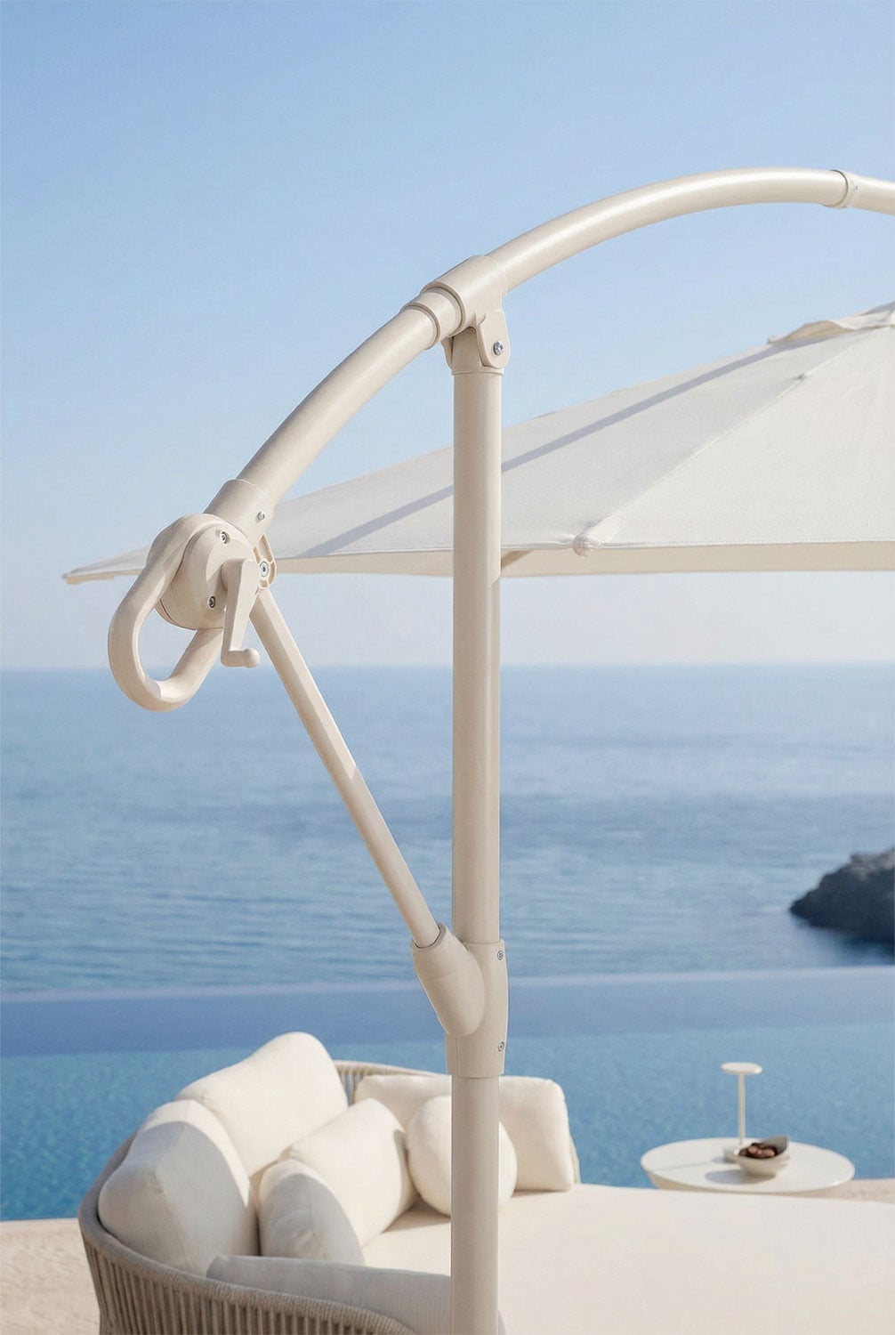 Parasol Ø295 cm en tela y acero Salina, imagen de galer&iacute;a 2