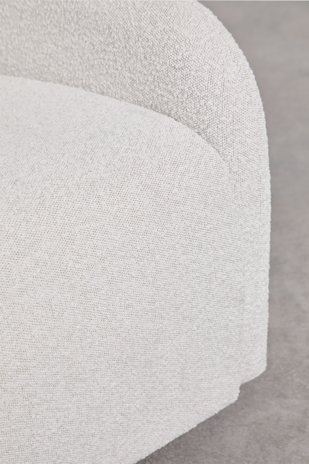 Sillón reclinable y giratorio en tela bouclé Vako, imagen de galer&iacute;a 7