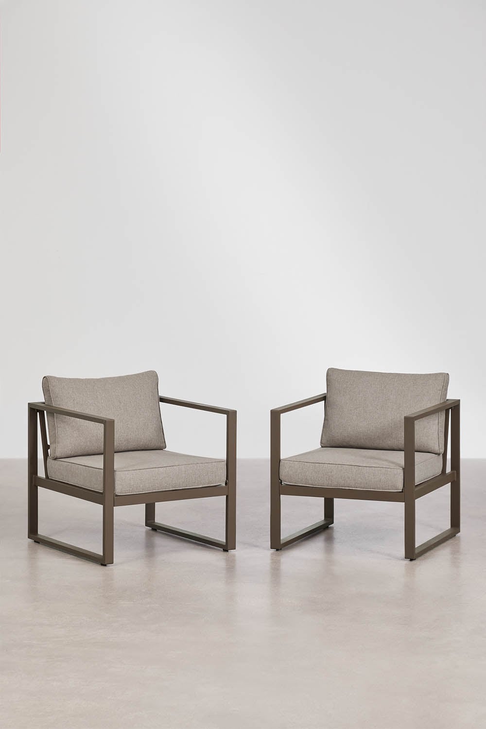 Pack de 2 sillones de jardín en aluminio Lipov, imagen de galer&iacute;a 2