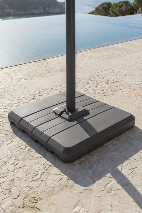 Pie de sombrilla rellenable cuadrado 100x100 cm Pietra