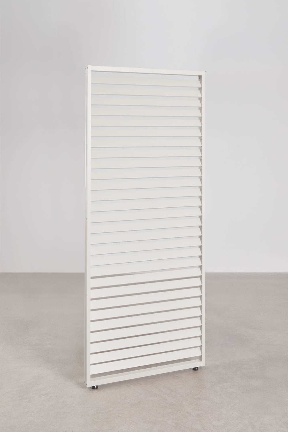 Pack de 2 paneles laterales de 90,5 cm para pérgola bioclimática de aluminio con lamas blanco gardenia Druvia, imagen de galer&iacute;a 1