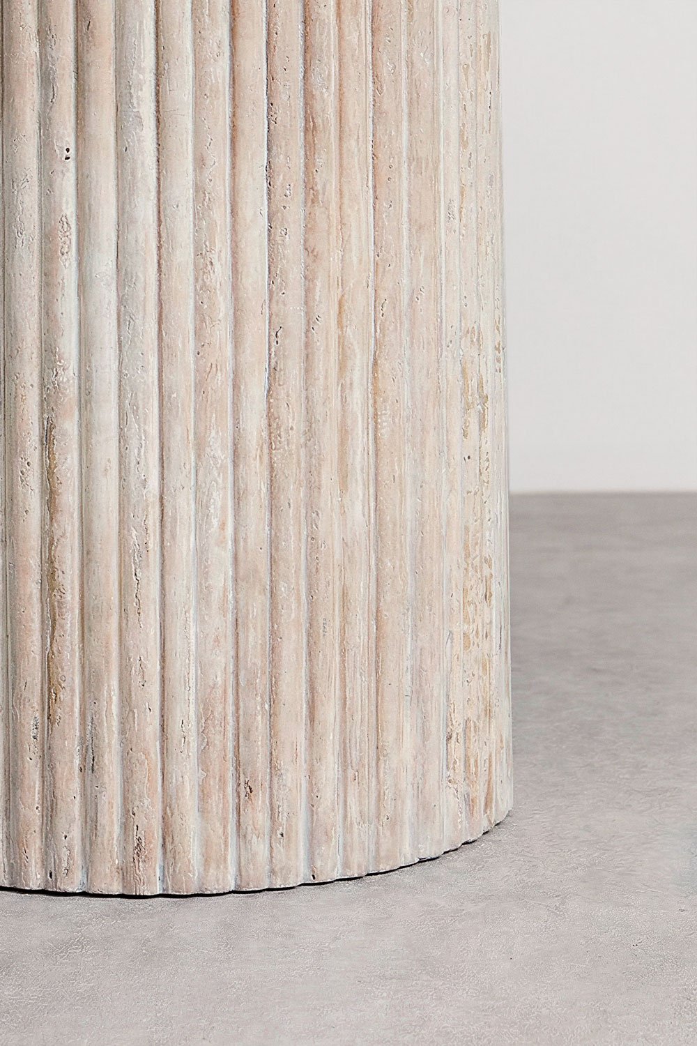 Mesa de comedor redonda Ø120 cm en piedra natural Grosseto, imagen de galer&iacute;a 5