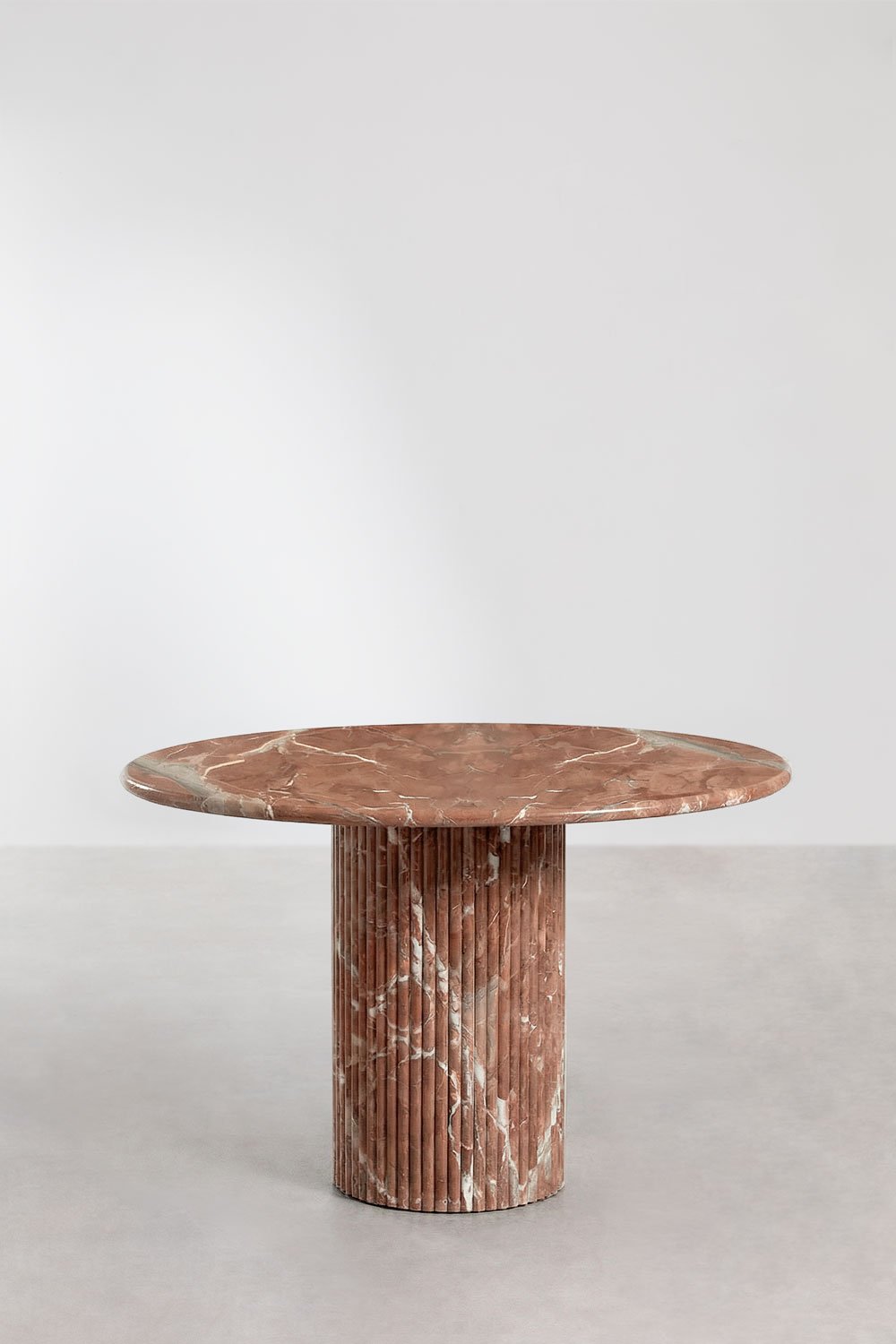 Mesa de comedor redonda Ø120 cm en piedra natural Grosseto, imagen de galer&iacute;a 3