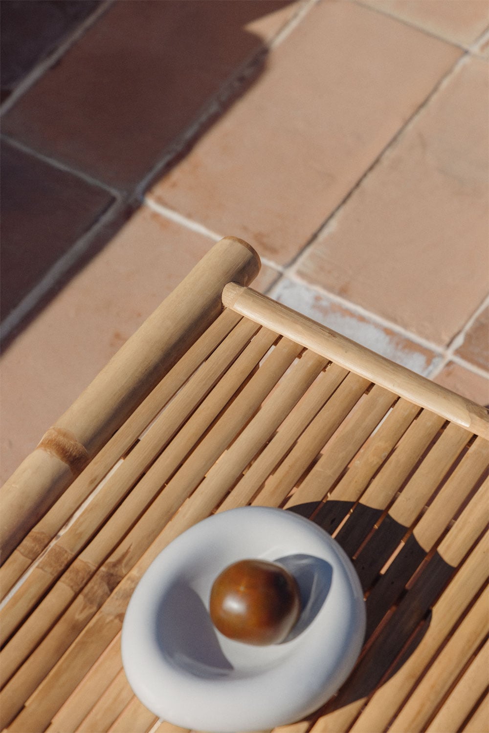 Mesa de centro para jardín cuadrada 75x75 cm en bambú Isendra, imagen de galer&iacute;a 2