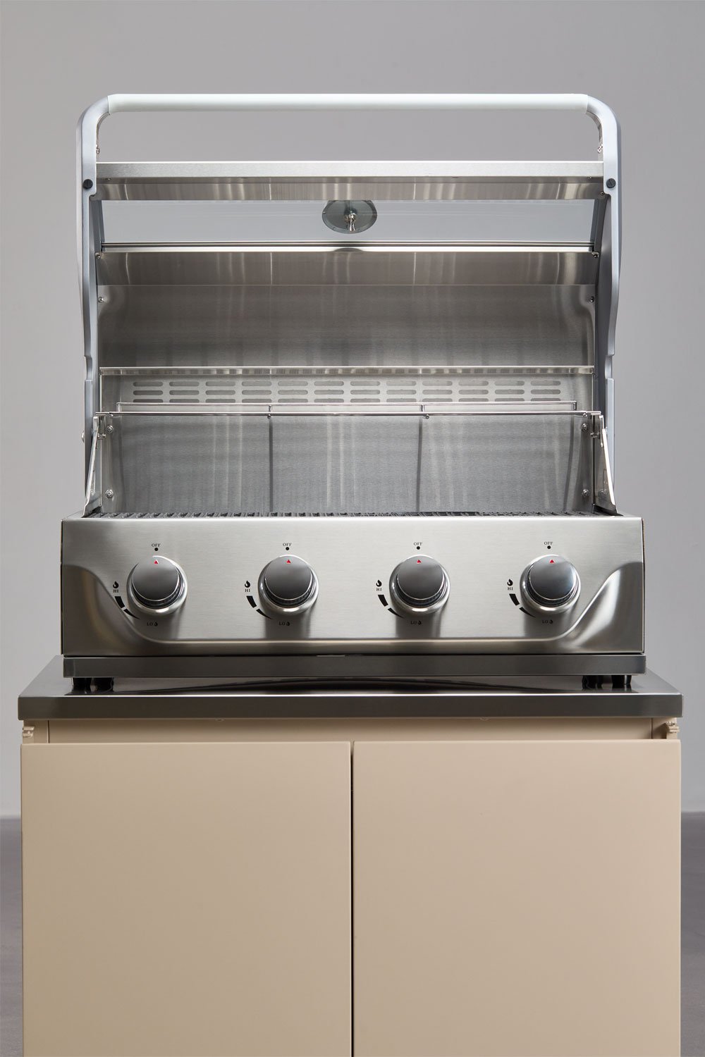 Módulo con barbacoa de gas con 4 quemadores para cocina modular de exterior en acero Rivana, imagen de galer&iacute;a 5