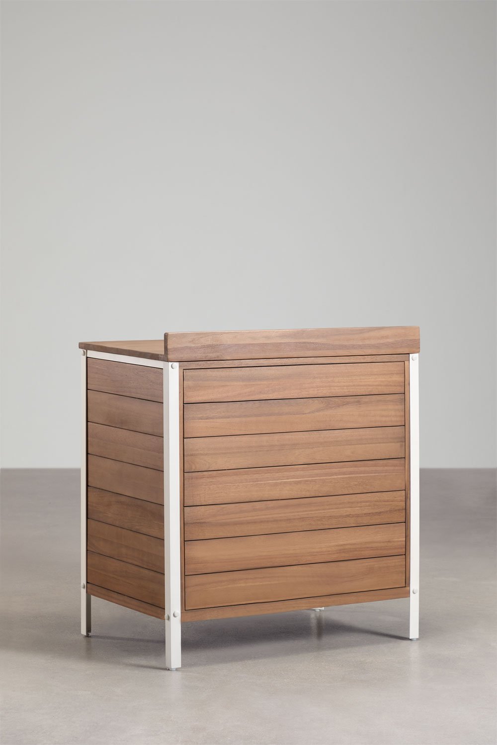 Módulo de almacenaje para cocina modular de exterior en madera de acacia y aluminio Reggie, imagen de galer&iacute;a 4