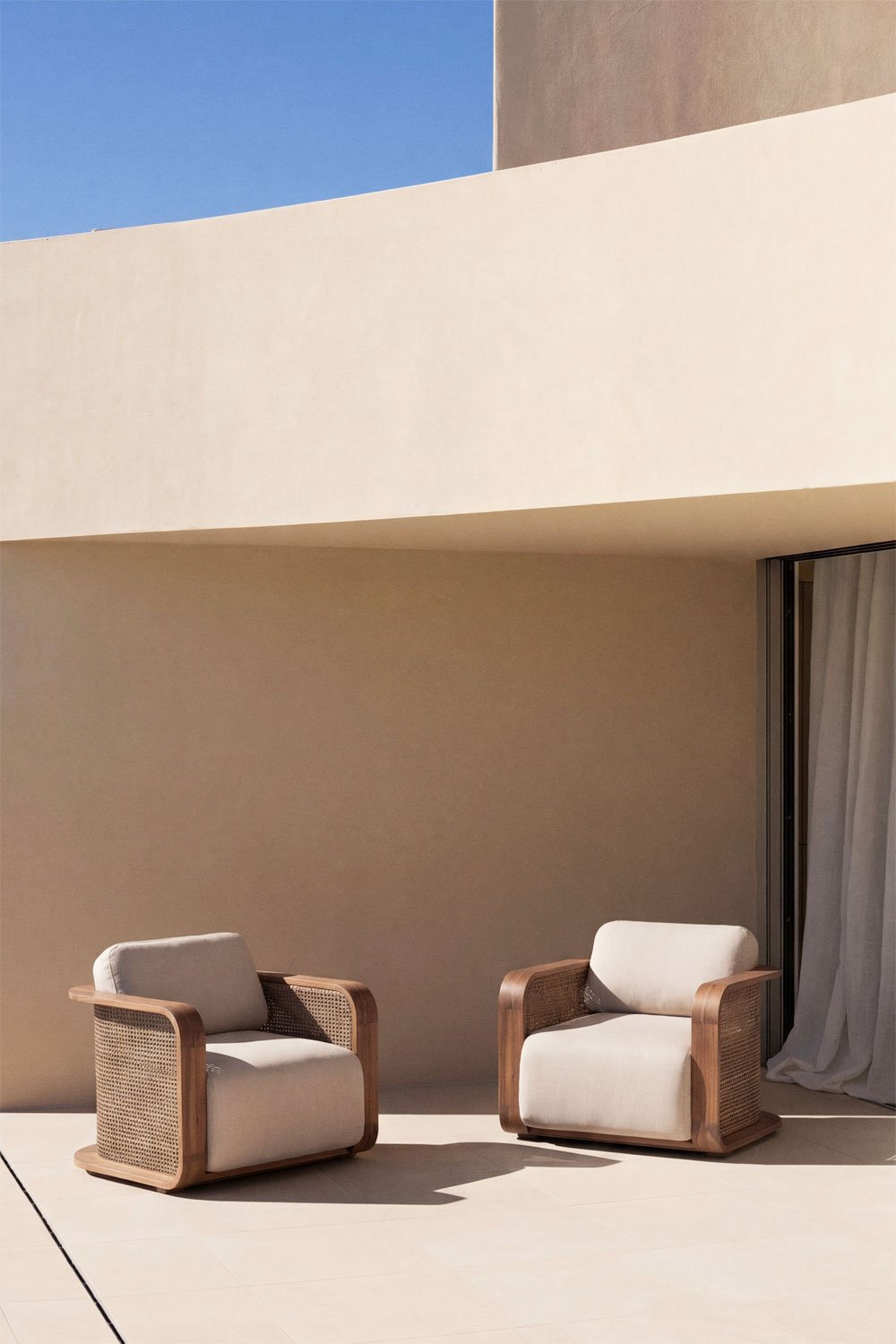 Pack de 2 sillones de jardín en madera de acacia Noira, imagen de galer&iacute;a 1