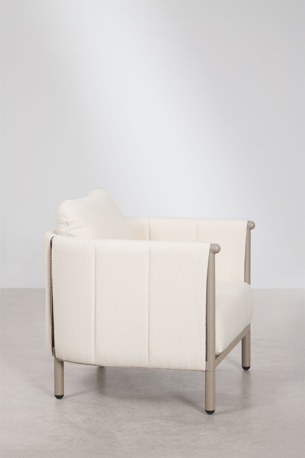 Pack de 2 sillones de jardín en bouclé y aluminio Boleni, imagen de galer&iacute;a 4