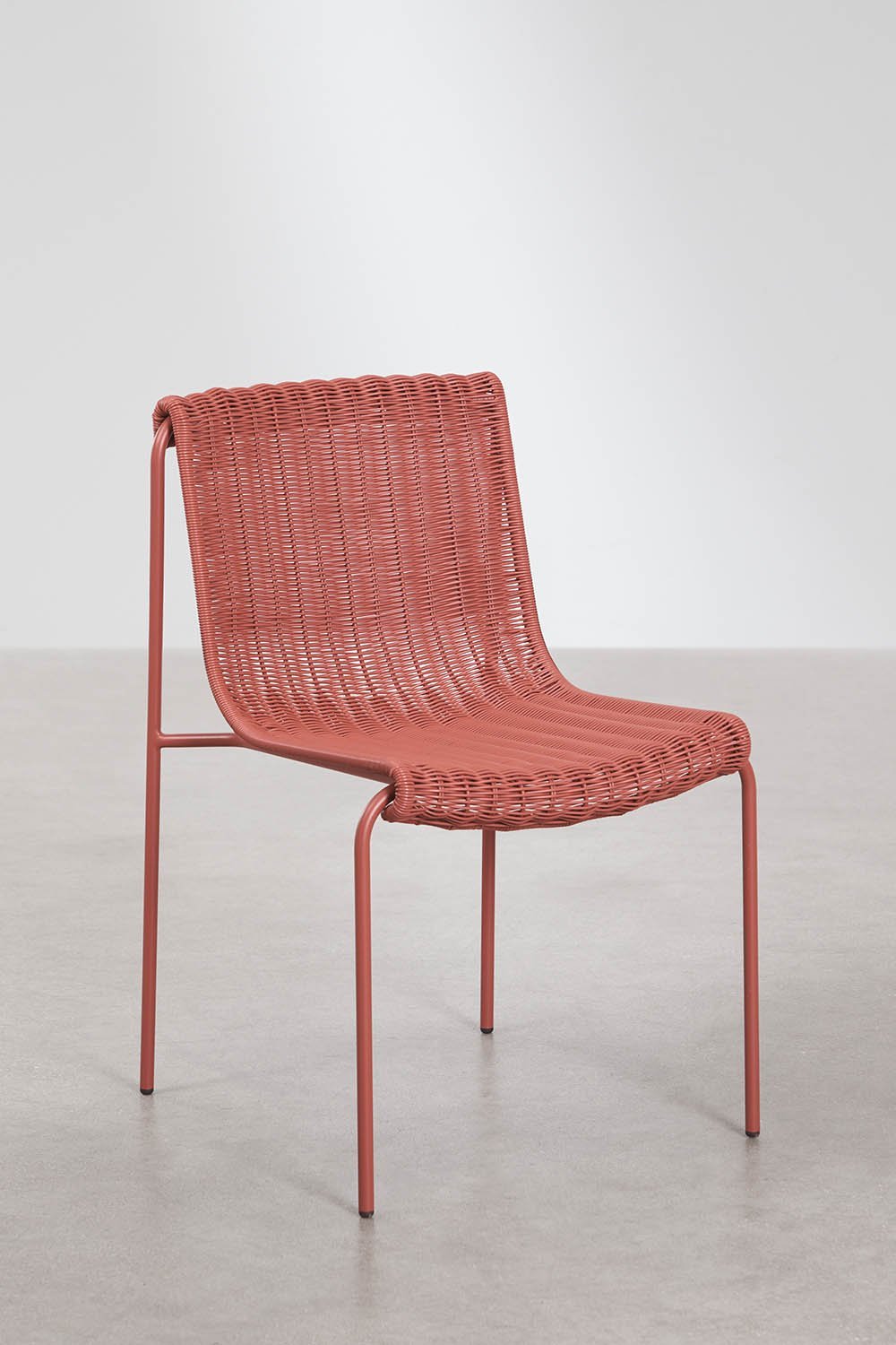 Silla de jardín en mimbre sintético y acero Revia, imagen de galer&iacute;a 1