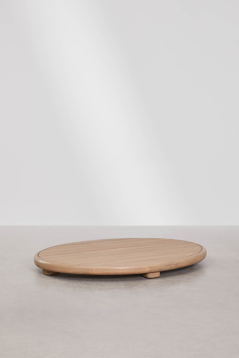 Conjunto de jardín con sofá modular en U de 4 piezas y mesa de centro ovalada 120x95 cm en madera de acacia Gerard, imagen de galer&iacute;a 12