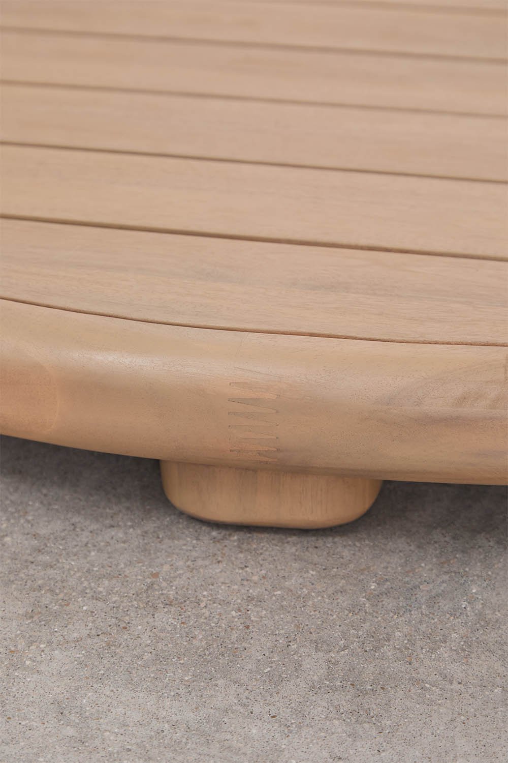 Conjunto de jardín con sofá modular de 5 piezas y 2 mesas de centro en madera de acacia Gerard, imagen de galer&iacute;a 15