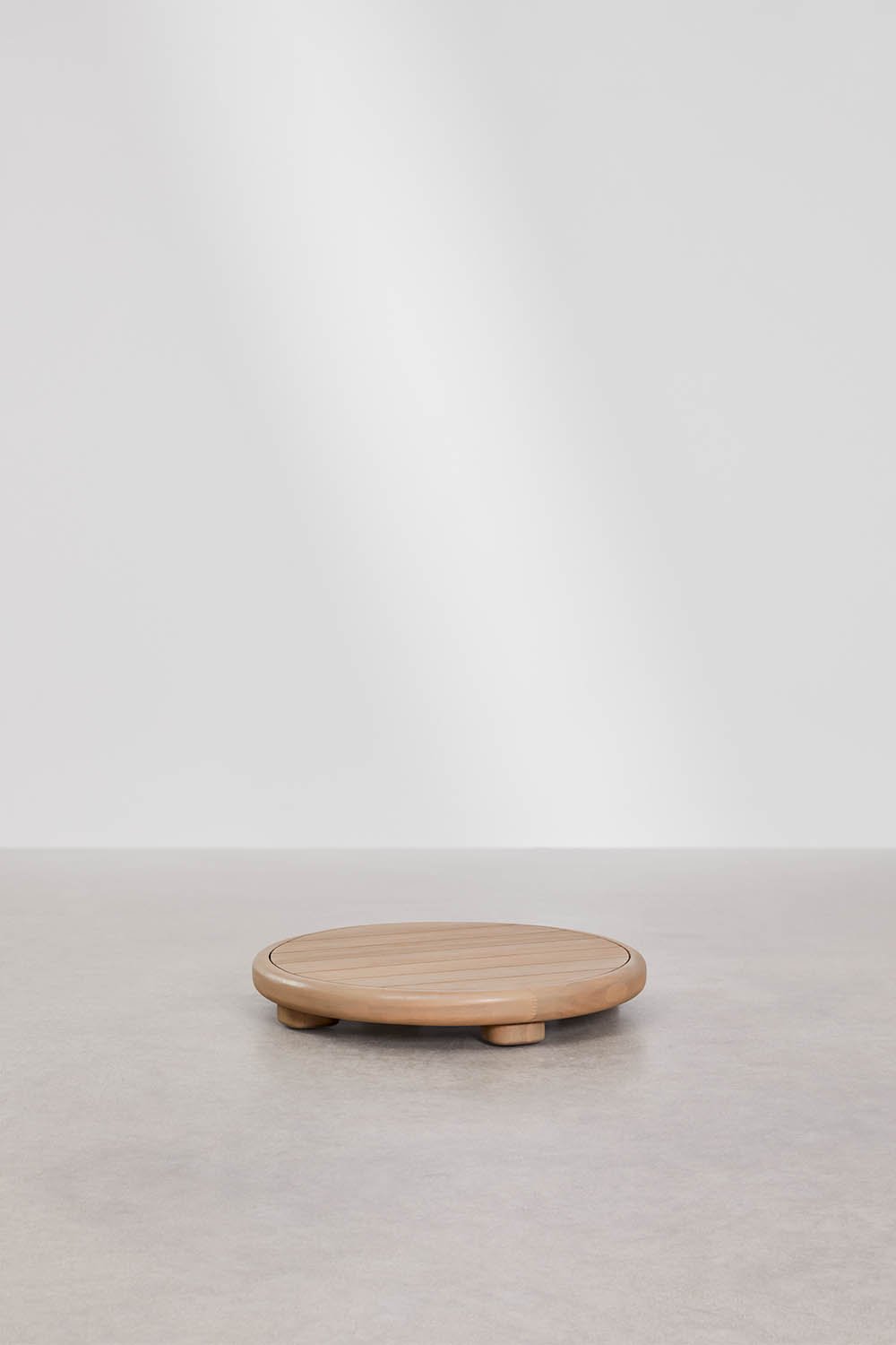 Conjunto de jardín con sofá modular chaise longue izquierdo de 4 piezas y 2 mesas de centro en madera de acacia Gerard, imagen de galer&iacute;a 14