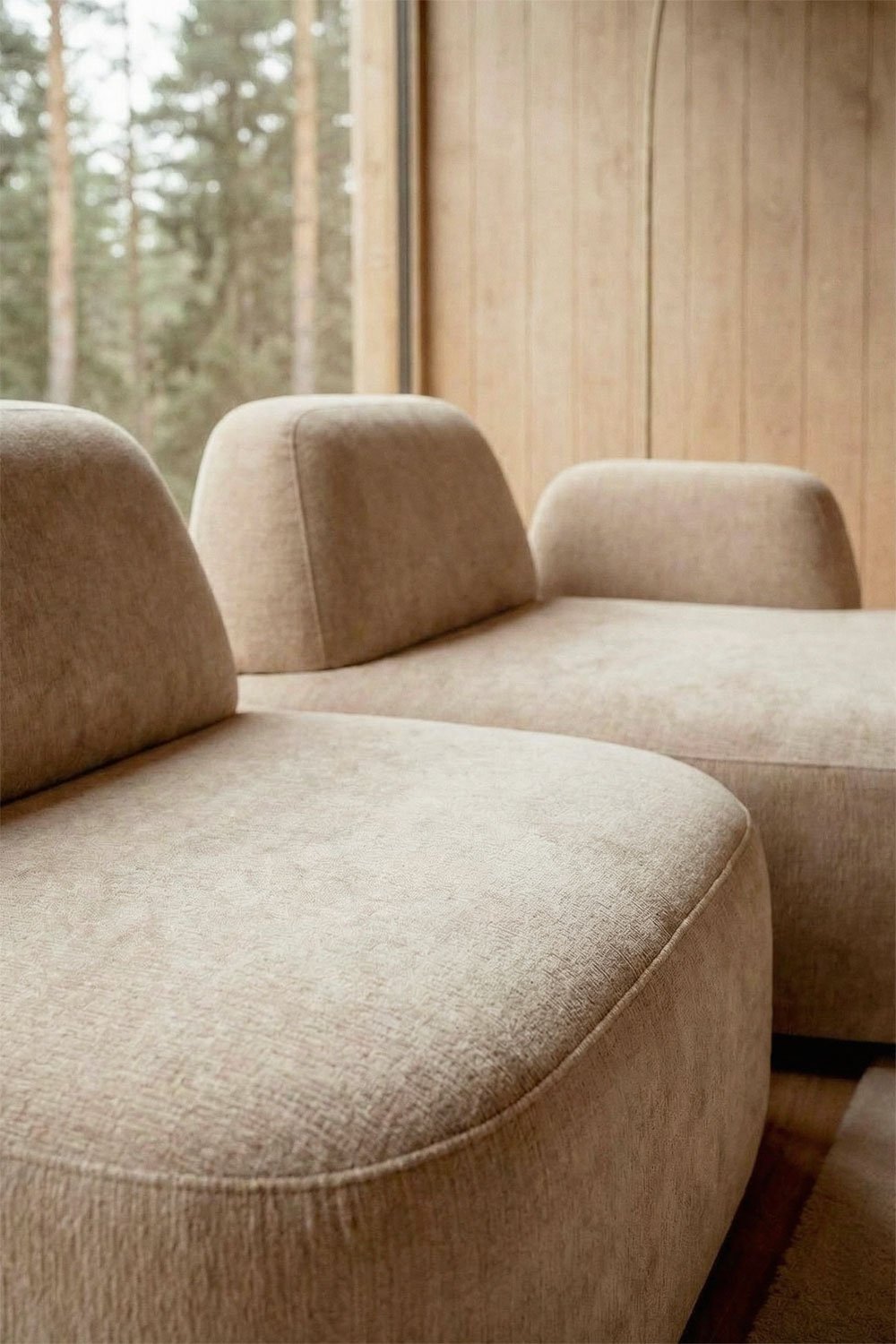 Sofá modular chaise longue derecho de 2 piezas tapizado Giorgia, imagen de galer&iacute;a 2