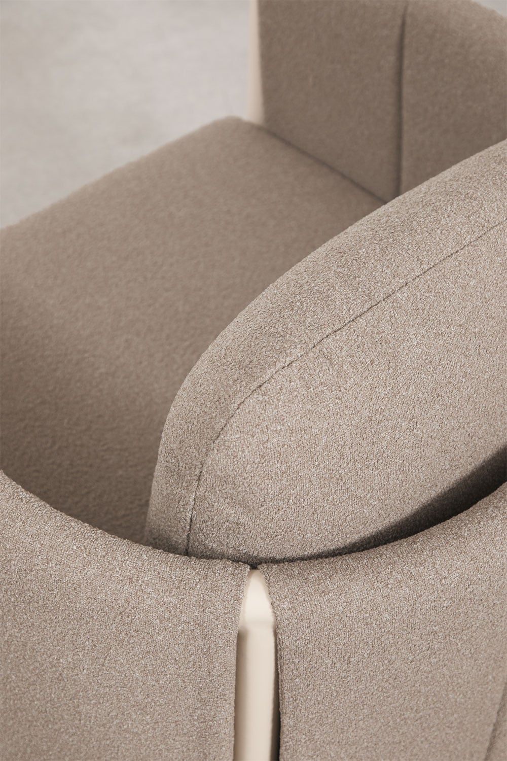 Sillón de jardín en bouclé y aluminio Boleni, imagen de galer&iacute;a 2