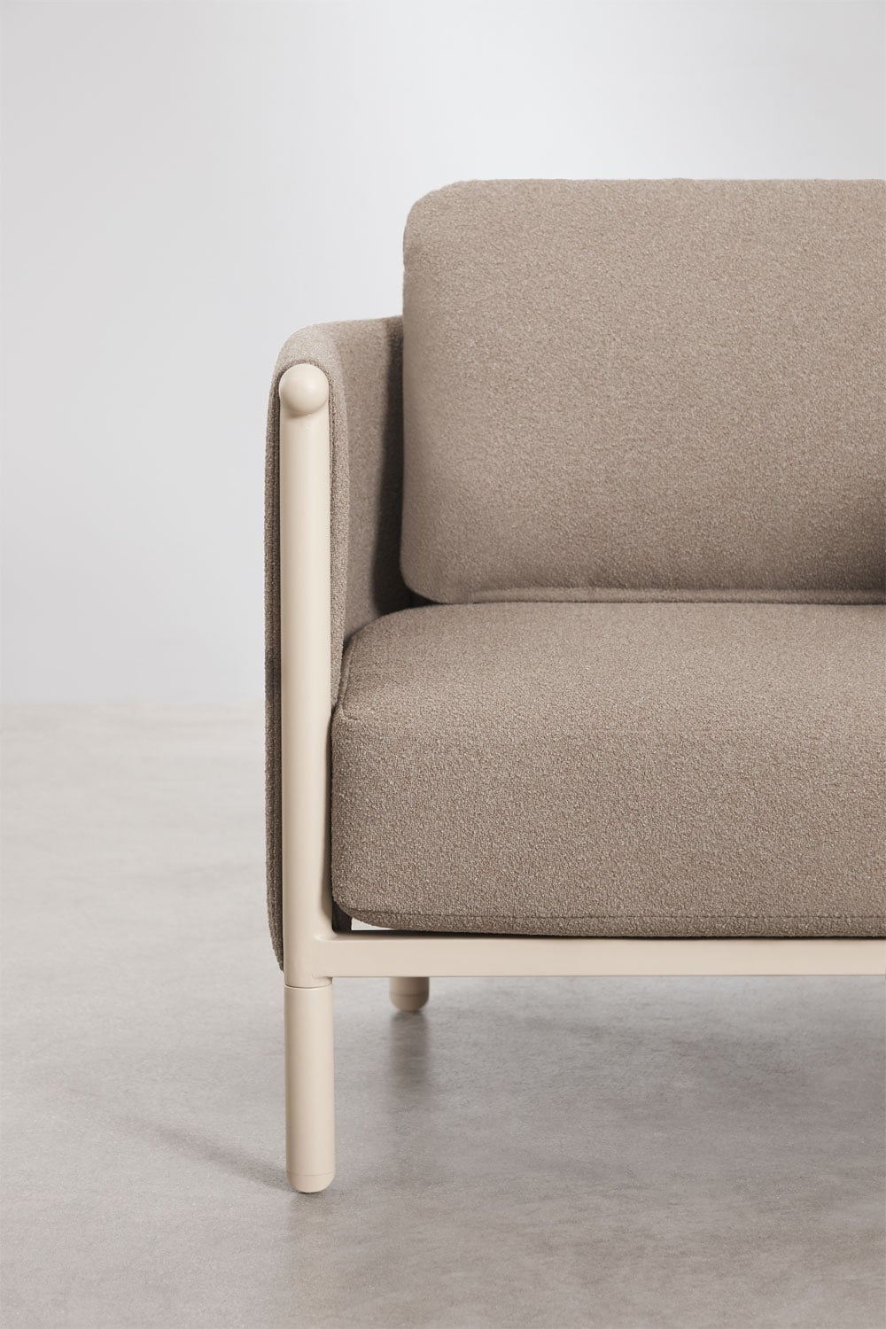 Sillón de jardín en bouclé y aluminio Boleni, imagen de galer&iacute;a 5