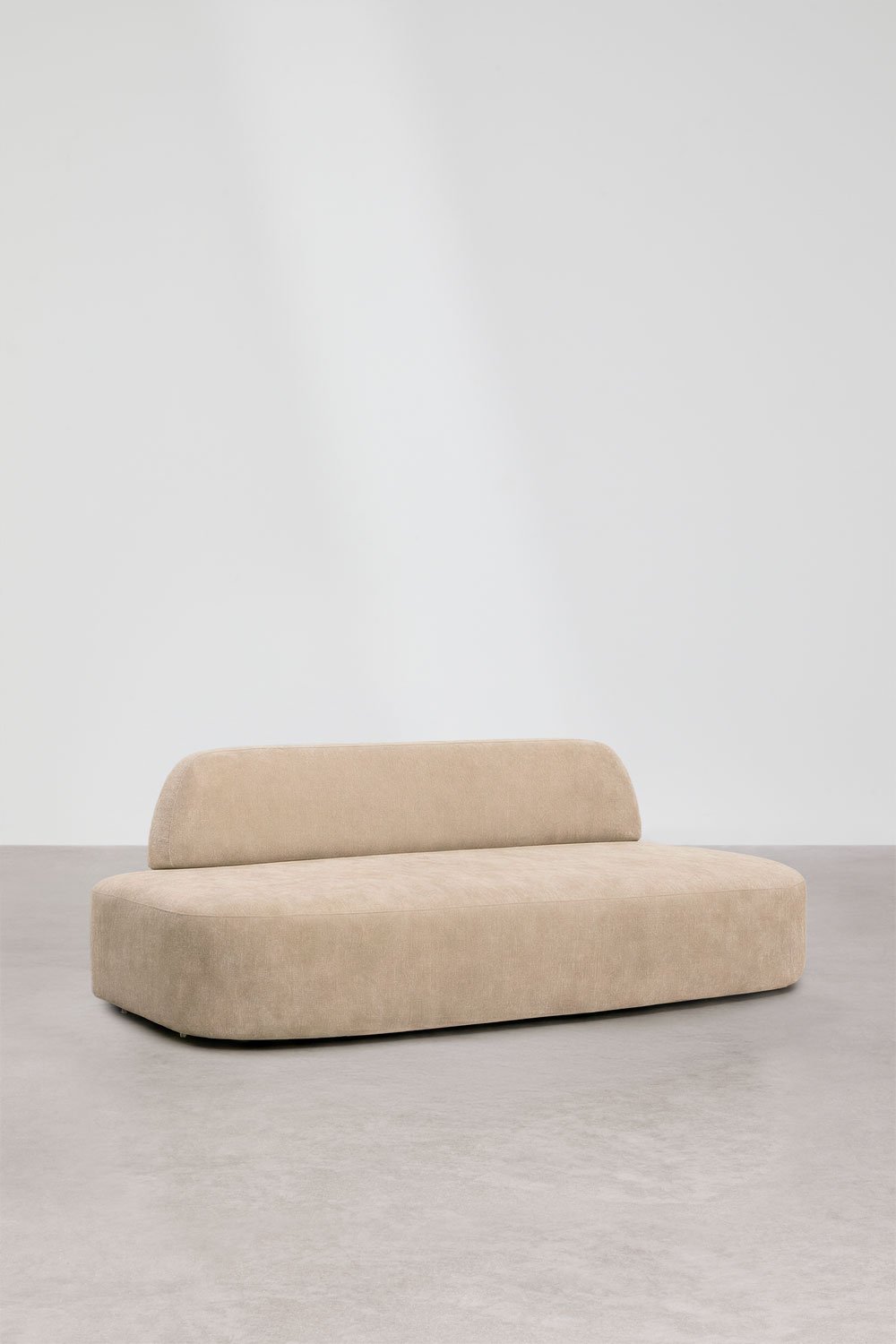 Sofá modular chaise longue derecho de 3 piezas con módulo esquinero y puff tapizado Giorgia, imagen de galer&iacute;a 6
