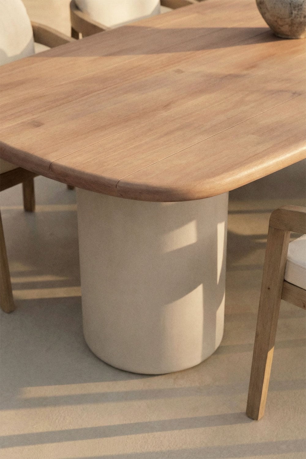 Mesa de jardín rectangular 270x110 cm en madera de acacia Bogota, imagen de galer&iacute;a 2