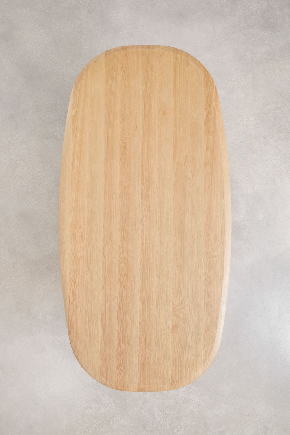 Mesa de comedor ovalada en MDF y cemento Lysander, imagen de galer&iacute;a 5