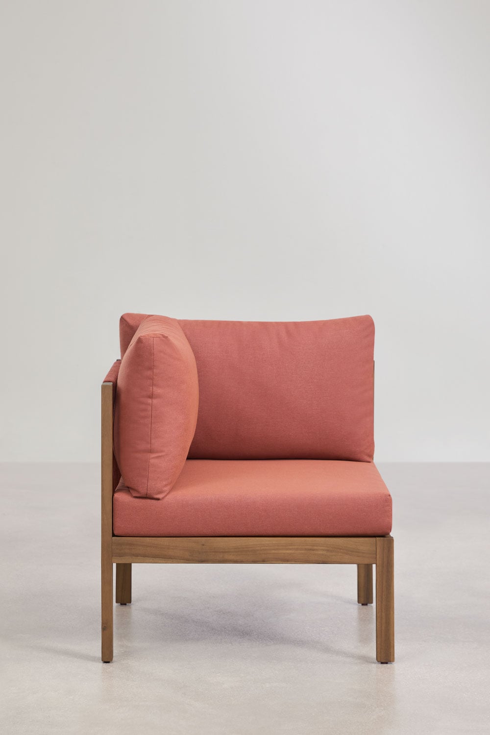 Módulo esquinero para sofá modular en madera de acacia Branson , imagen de galer&iacute;a 1