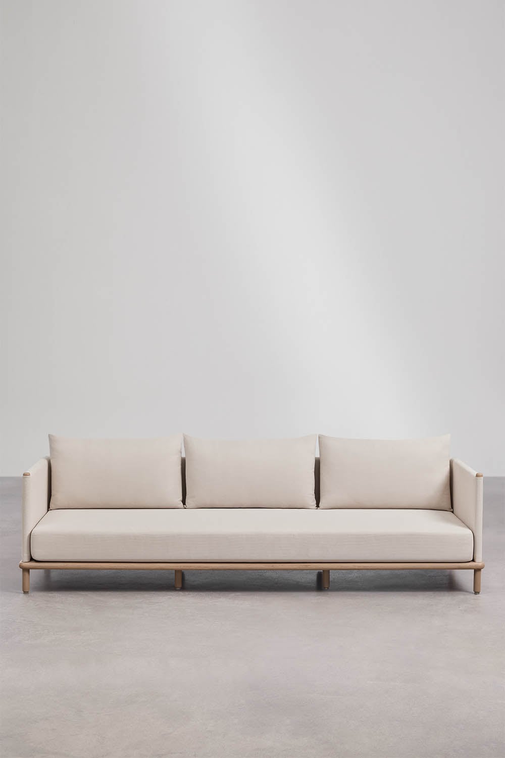 Sofá de 3 plazas en madera de acacia Olivia, imagen de galer&iacute;a 4