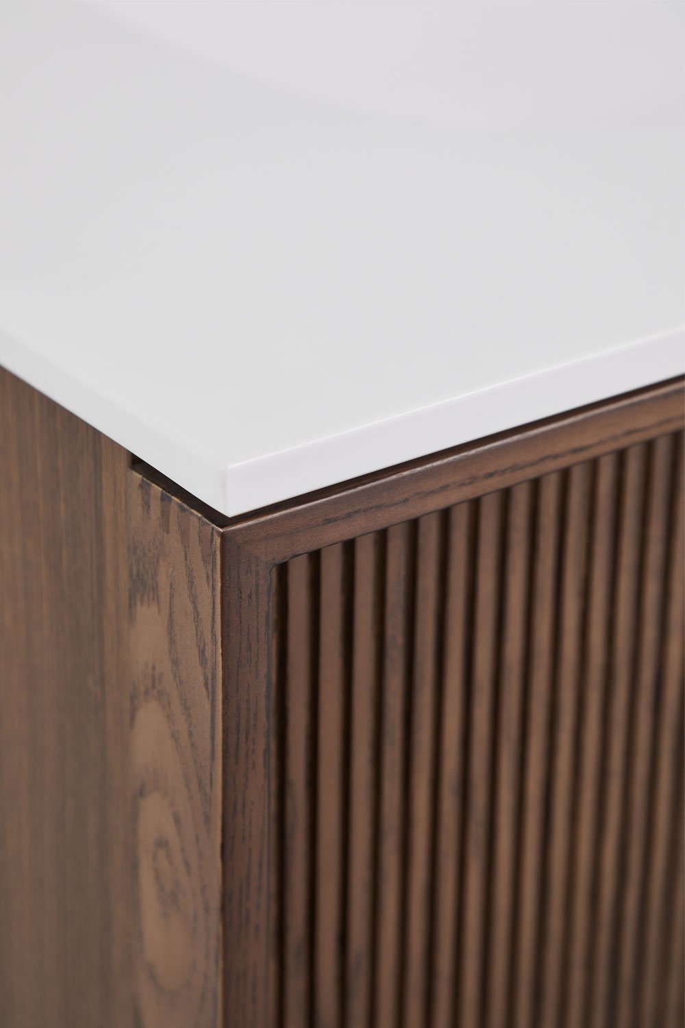 Conjunto de mueble de baño 120x50 cm suspendido en madera con lavabo integrado Endika, imagen de galer&iacute;a 5