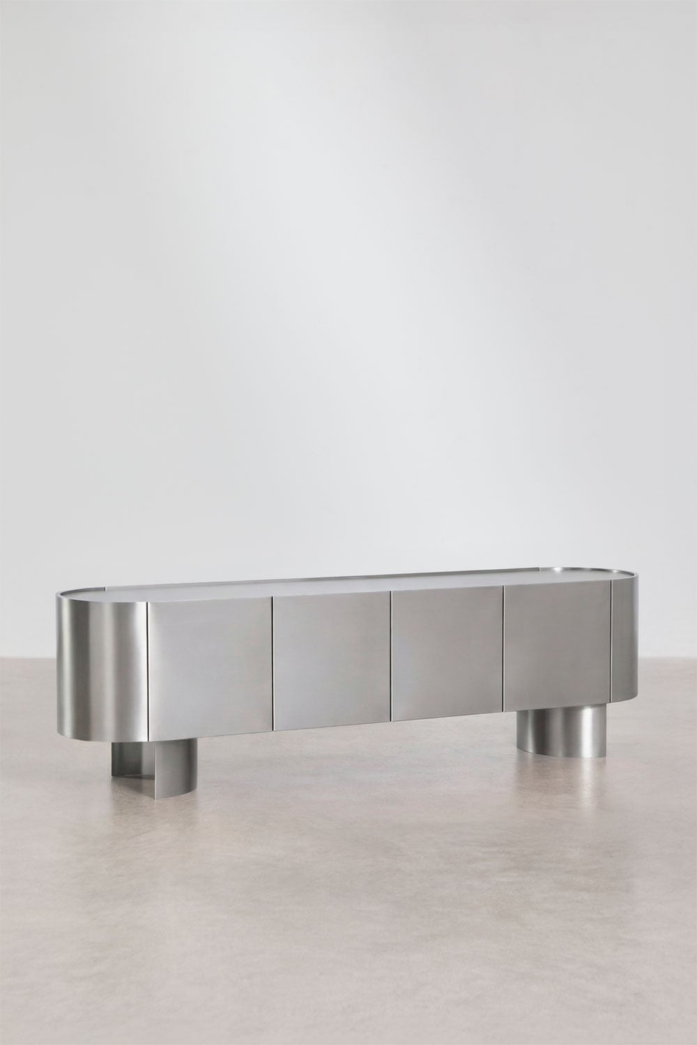 Mueble TV 180x40 cm en acero inoxidable Luena, imagen de galer&iacute;a 3