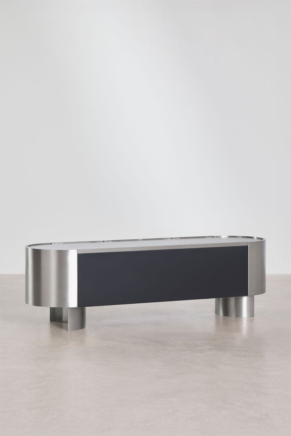 Mueble TV 180x40 cm en acero inoxidable Luena, imagen de galer&iacute;a 5