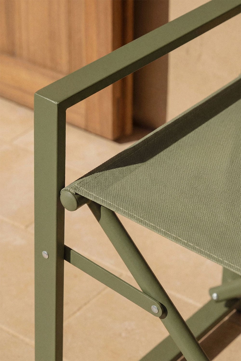 Silla de director plegable de jardín en acero Zurena, imagen de galer&iacute;a 2