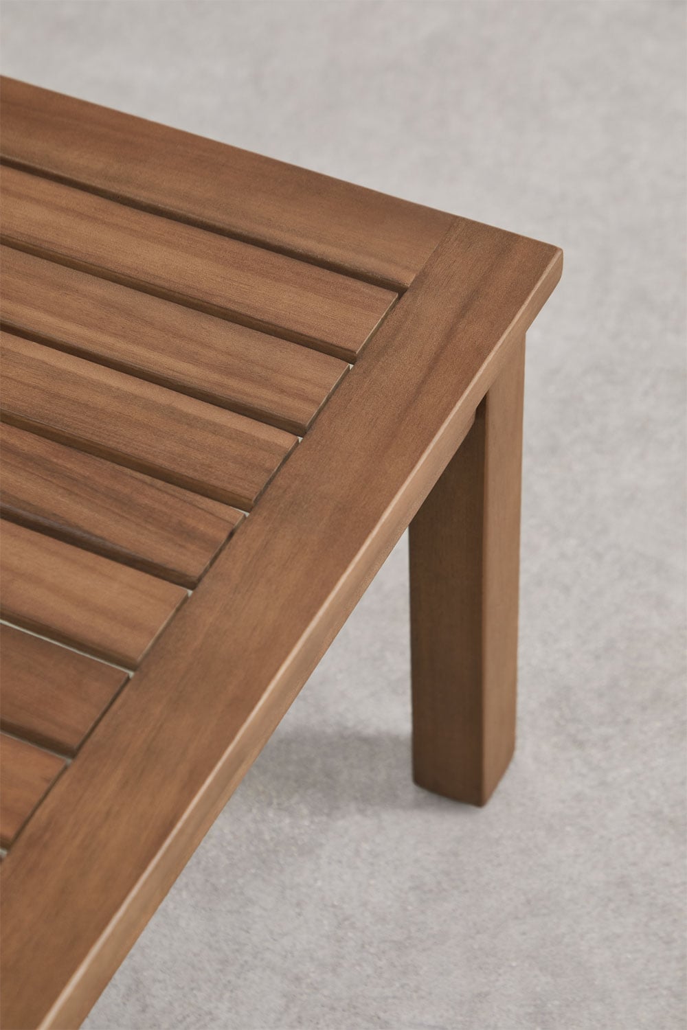 Conjunto de salón con sofá modular de 2 piezas con reposabrazos y mesa de centro en madera de acacia Branson , imagen de galer&iacute;a 9