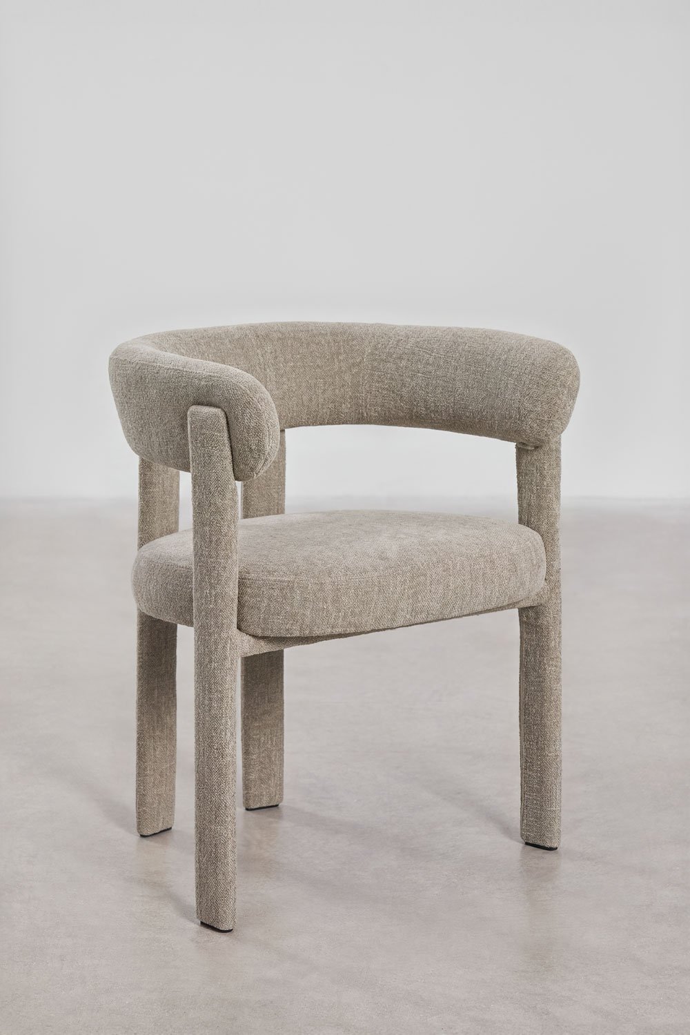 Silla de comedor con reposabrazos tapizada y en hierro Jolie, imagen de galer&iacute;a 3