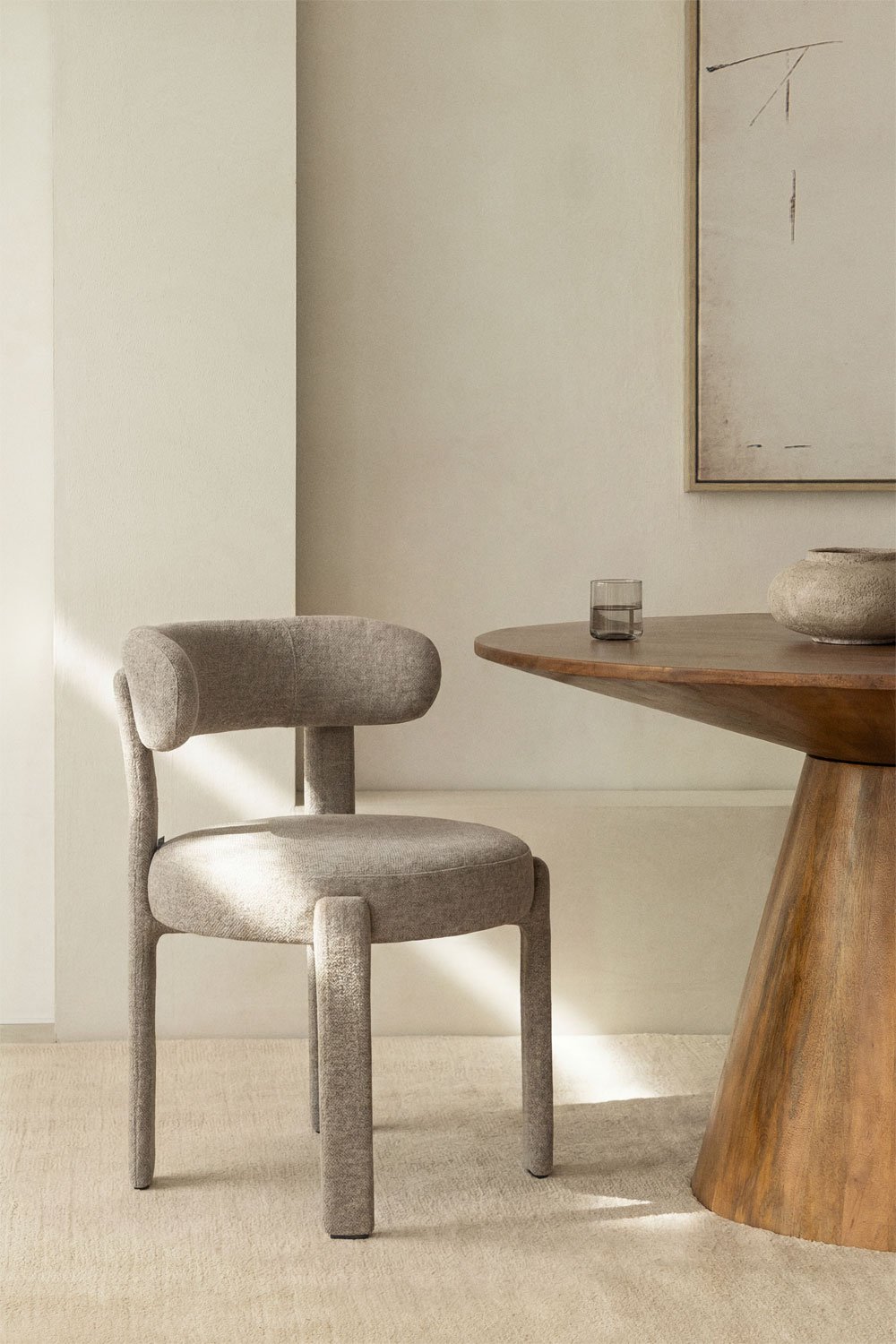 Pack de 4 sillas de comedor tapizadas y en hierro Jolie, imagen de galer&iacute;a 1