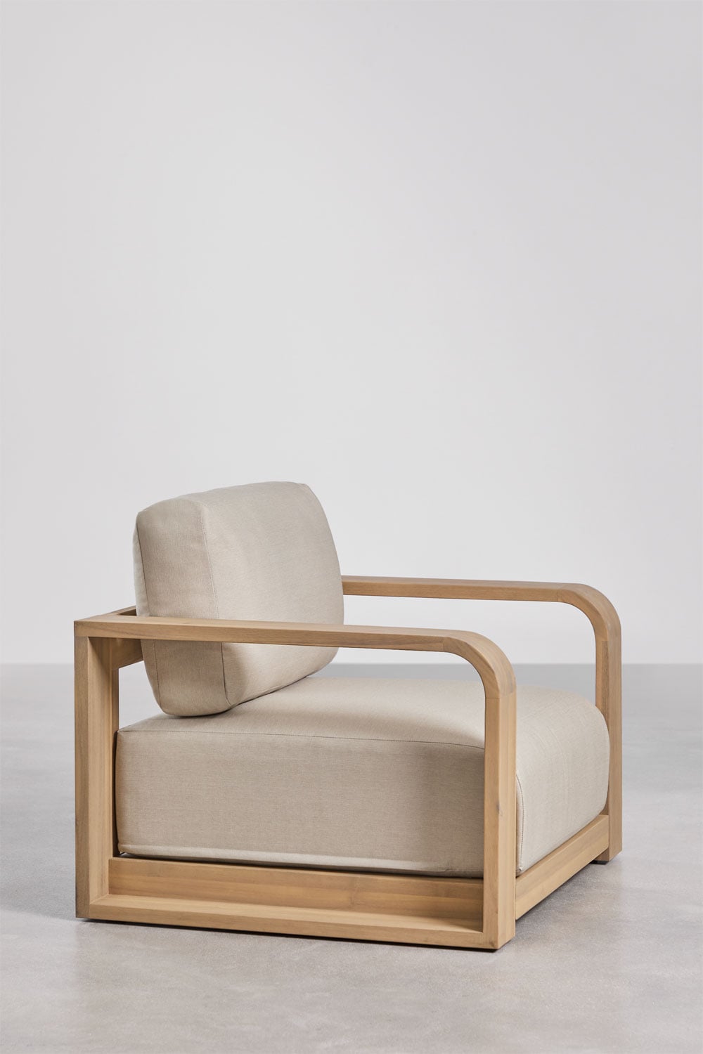 Sillón de jardín con reposabrazos en madera de acacia Brivori , imagen de galer&iacute;a 3