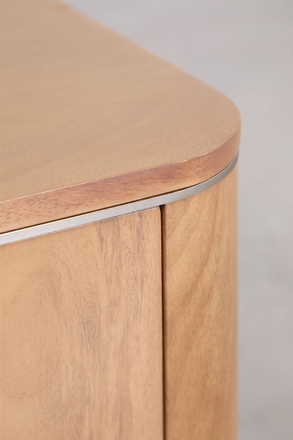 Mueble TV 160x40 cm en madera de mango y acero Osaka, imagen de galer&iacute;a 7