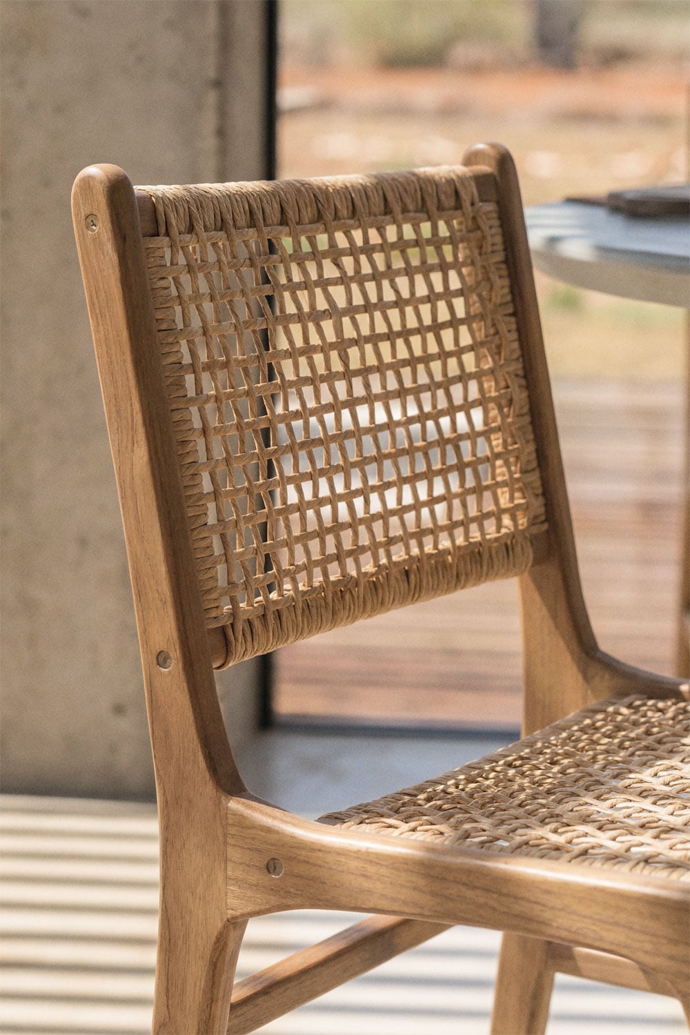 Pack de 2 sillas de comedor en madera de teca Malmo, imagen de galer&iacute;a 2