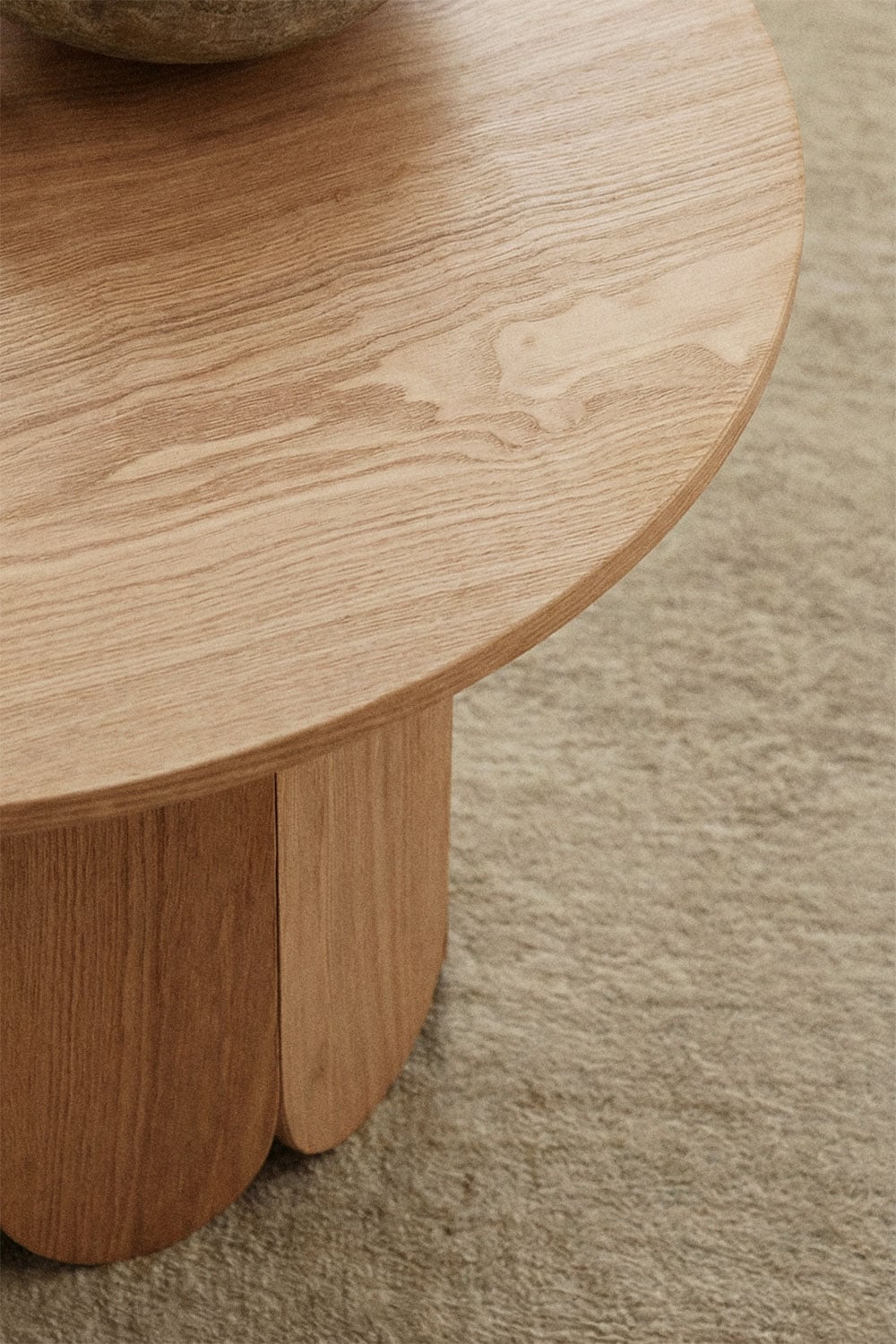 Mesa de centro redonda en madera (Ø80 cm) Vinesey Style, imagen de galer&iacute;a 2