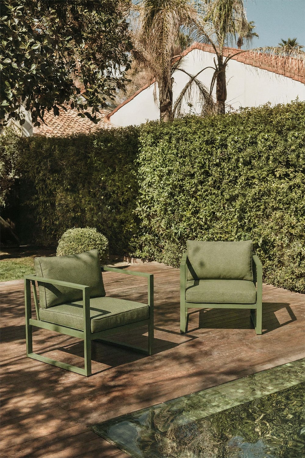 Pack de 2 sillones de jardín en aluminio Lipov, imagen de galer&iacute;a 1