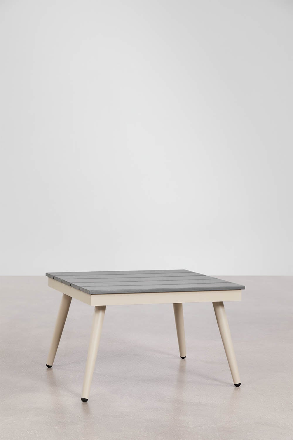 Conjunto de jardín con sofá esquinero de 4 plazas y mesa de centro en aluminio y madera Nadi, imagen de galer&iacute;a 8